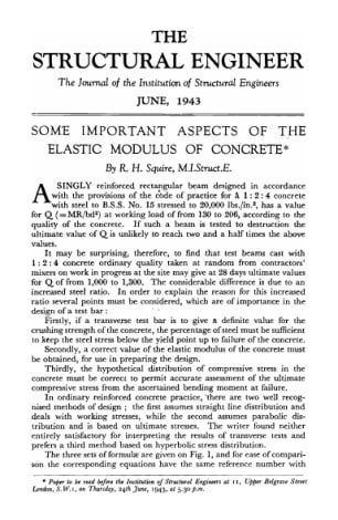 Some Important Aspects of the Elastic Modulus of Concrete