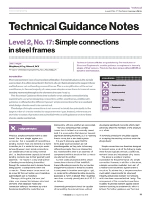Technical Guidance Note (Level 2, No. 17): Simple connections in steel frames