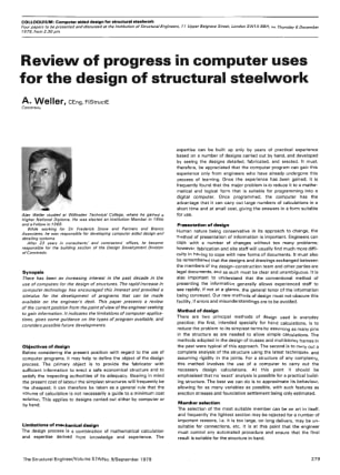 Review of Progress in Computer Uses for the Design of Structural Steelwork