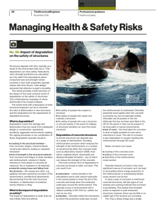 Managing Health & Safety Risks (No. 56): Impact of degradation on the safety of structures