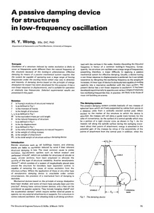 A Passive Damping Device for Structures in Low-frequency Oscillation