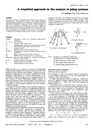 A Simplified Approach to the Analysis of Piling Systems