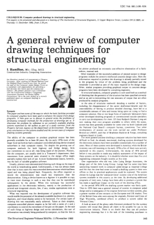 A General Review of Computer Drawing Techniques for Structural Engineering