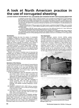 A Look at North American Practice in the Use of Corrugated Sheeting