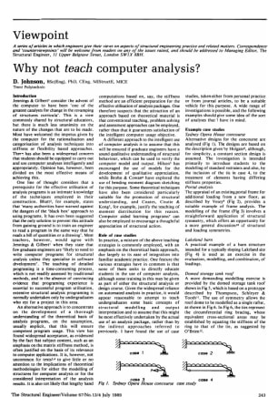 Why Not Teach Computer Analysis?