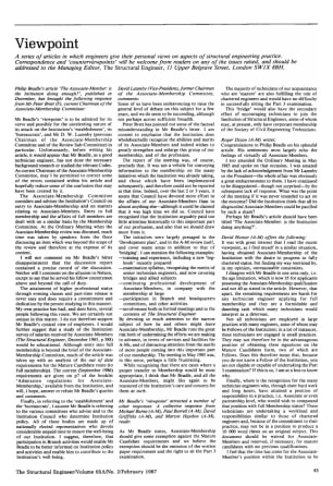 Response to Viewpoint on The Associate-Member: is the Institution doing Enough? by Philip Beadle