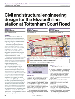 Civil and structural engineering design for the Elizabeth line station at Tottenham Court Road