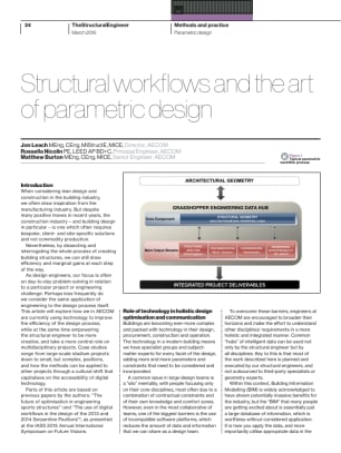 Structural workflows and the art of parametric design