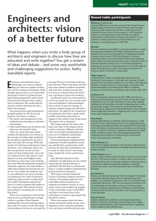 Engineers and architects: vision of a better future