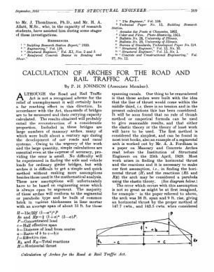 Calculation of Arches for the Road and Rail Traffic Act