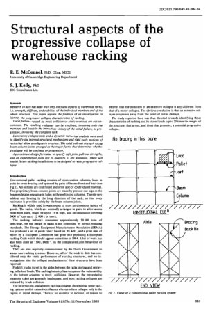 Structural Aspects of the Progressive Collapse of Warehouse Racking