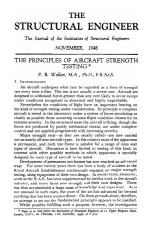 The Principles of Aircraft Strength Testing