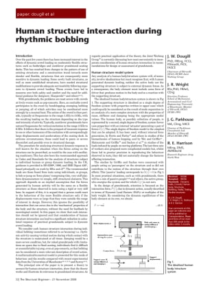 Human structure interaction during rhythmic bobbing