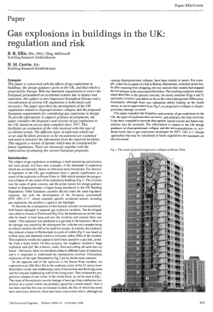 Gas Explosions in Buildings in the UK: Regulation and Risk