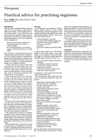 Practical Advice for Practising Engineers