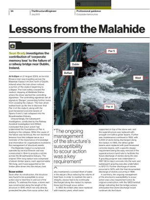 Lessons from the Malahide Viaduct collapse