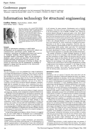 Information Technology for Structural Engineering