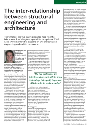The inter-relationship between structural engineering and architecture