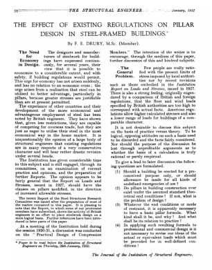The Effect of Existing Regulations on Pillar Design in Steel-framed Buildings