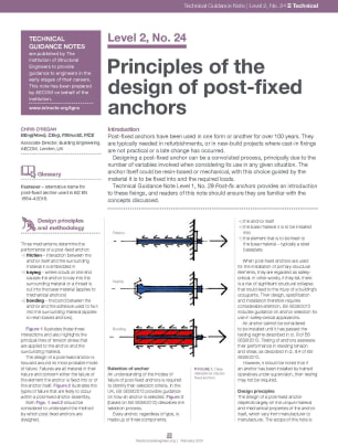 Technical Guidance Note (Level 2, No. 24): Principles of the design of post-fixed anchors