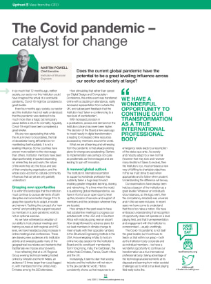 The Covid pandemic - catalyst for change