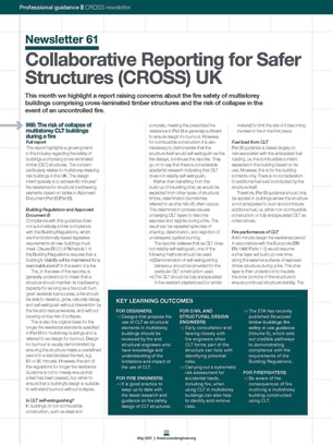 Collaborative Reporting for Safer Structures: CROSS-UK Newsletter 61