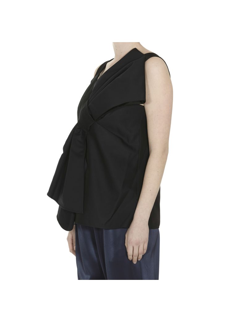VICTORIA VICTORIA BECKHAM Over Size Knot Top in Black | ModeSens
