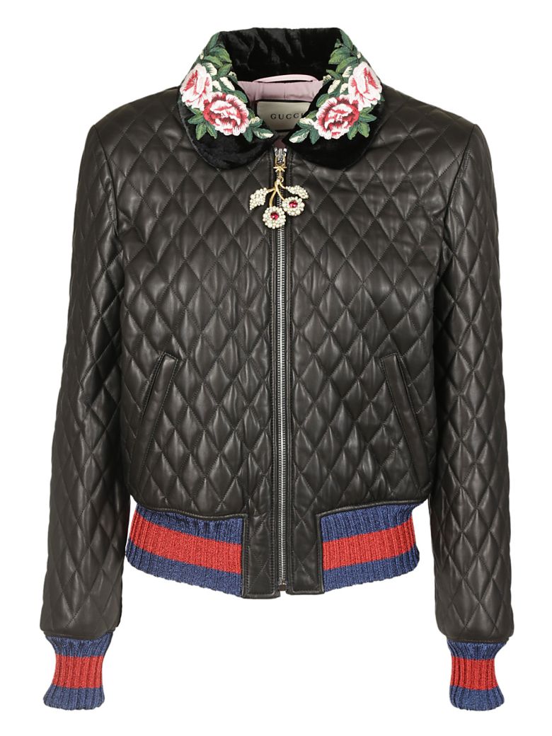 Gucci - Gucci Quilted Effect Bomber Jacket, Women's Jackets | Italist