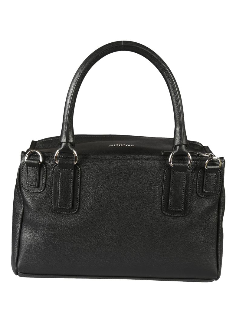 GIVENCHY Black Leather Double Zip One Handle Convertible Tote | ModeSens