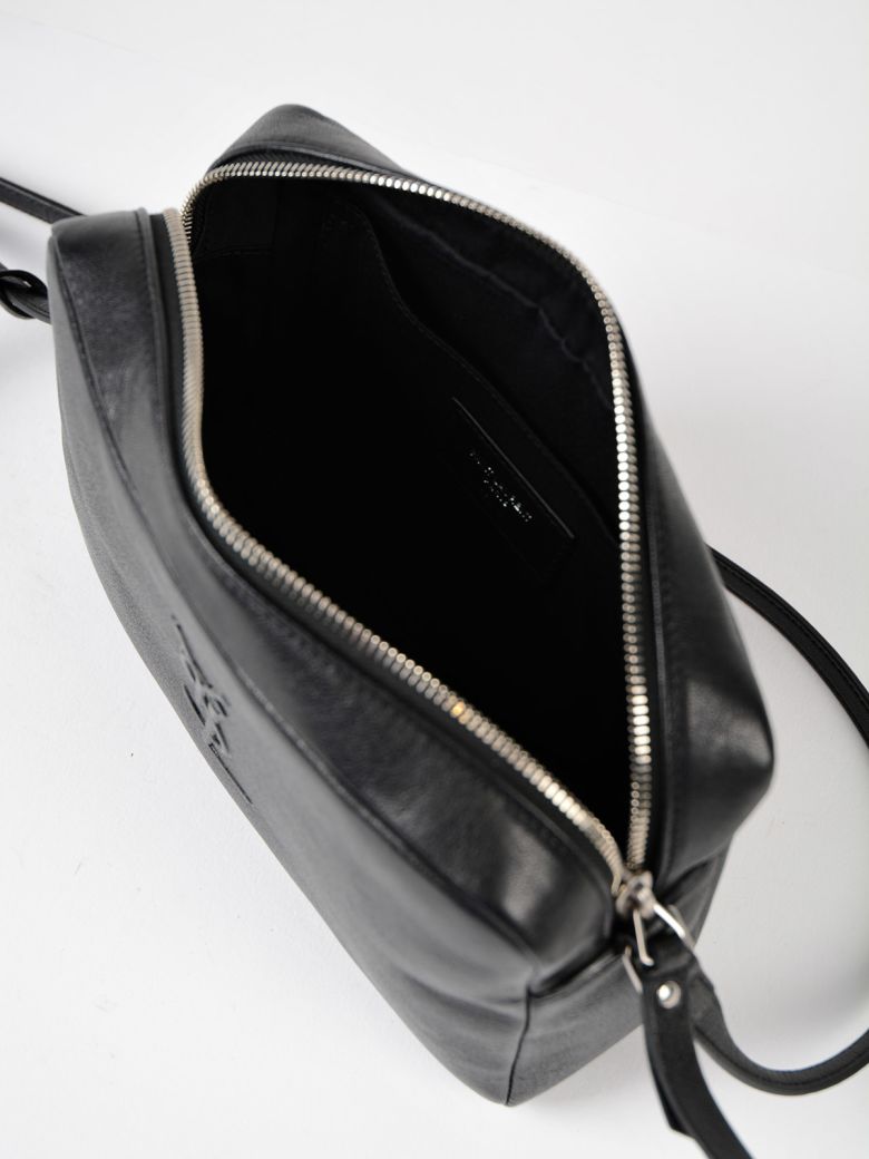 SAINT LAURENT Small Lou Black Leather Camera Bag in Nero ...