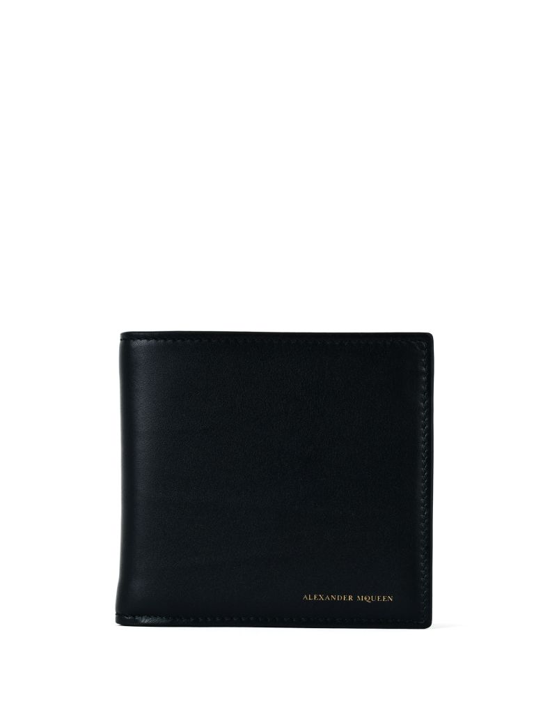 ALEXANDER MCQUEEN Rib Cage Leather Wallet With Coin Pocket, Black ...