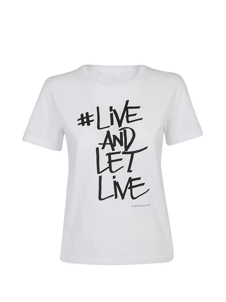 NEIL BARRETT LIVE AND LET LIVE T-SHIRT, WHITE- BLACK | ModeSens