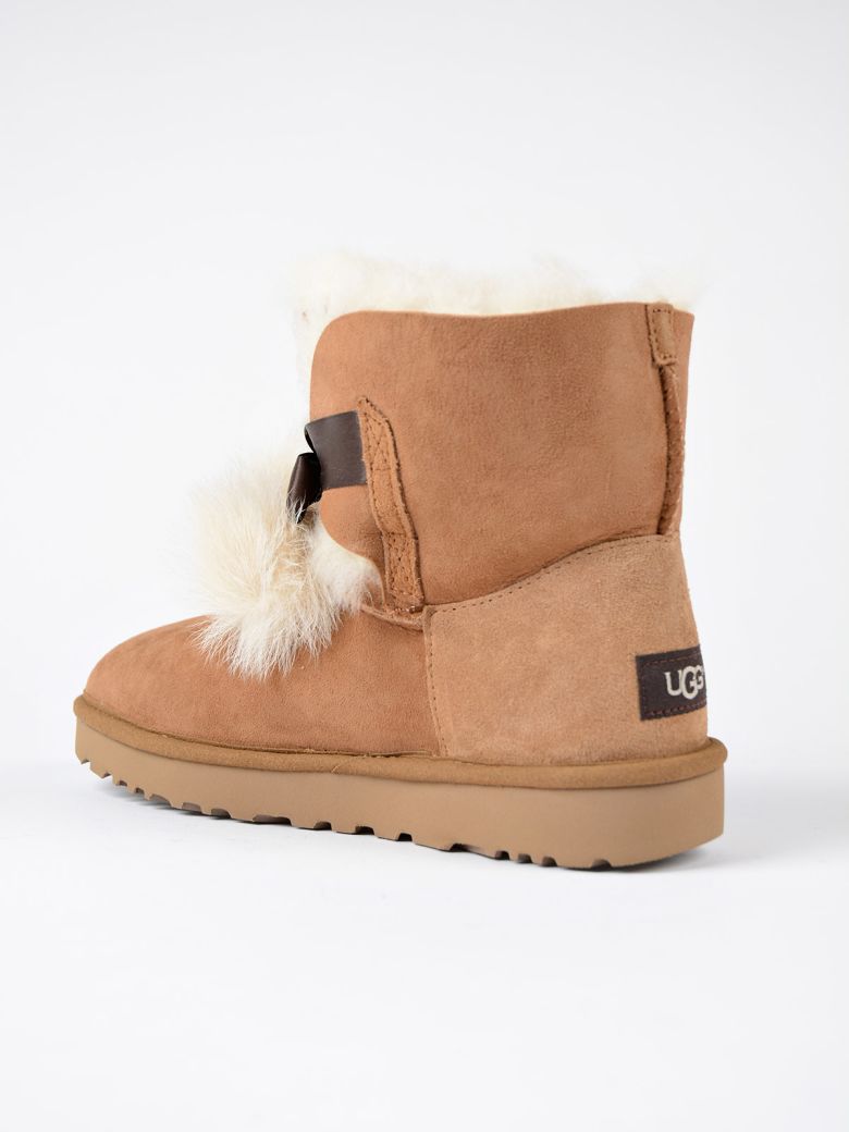 UGG Boots Mini Gita In Chestnut Shearling in Nude & Neutrals | ModeSens