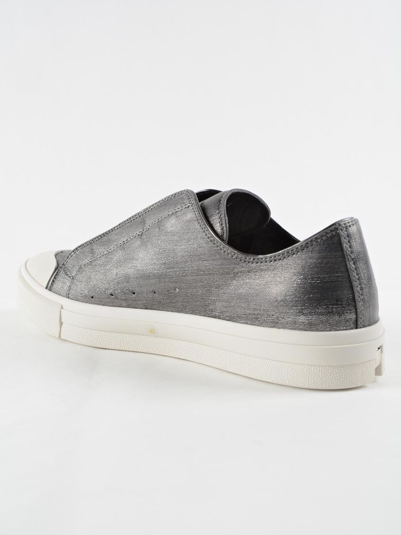 alexander mcqueen metallic leather sneakers