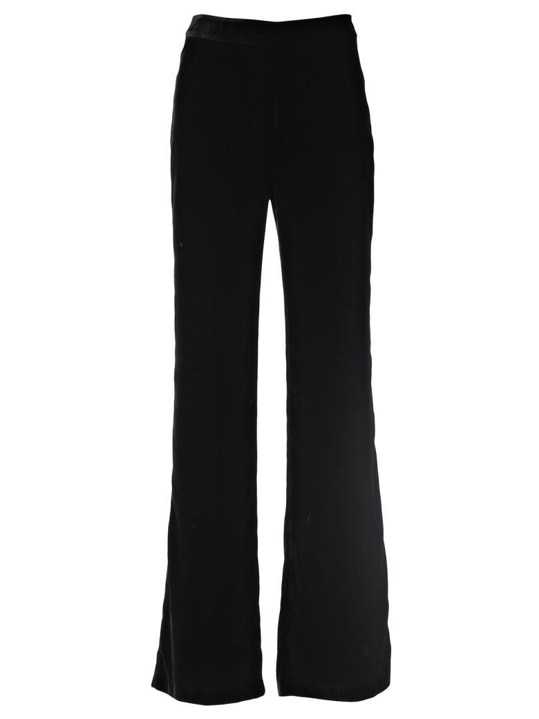 Blugirl Glitter Side Striped Crepe Trousers In Black | ModeSens