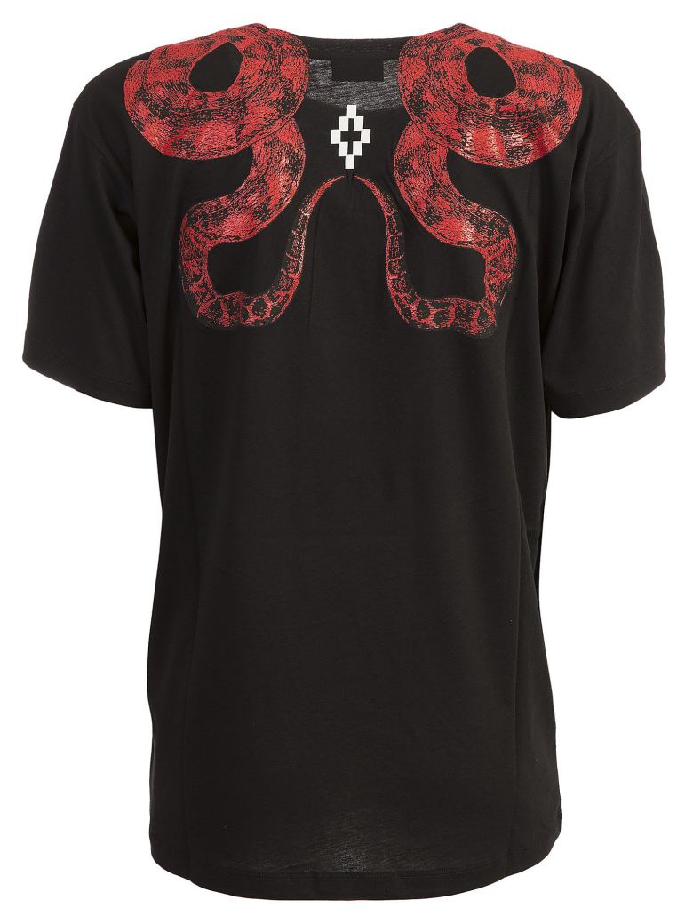 Marcelo Burlon - Marcelo Burlon Snake Print T-shirt - Black/red, Women ...