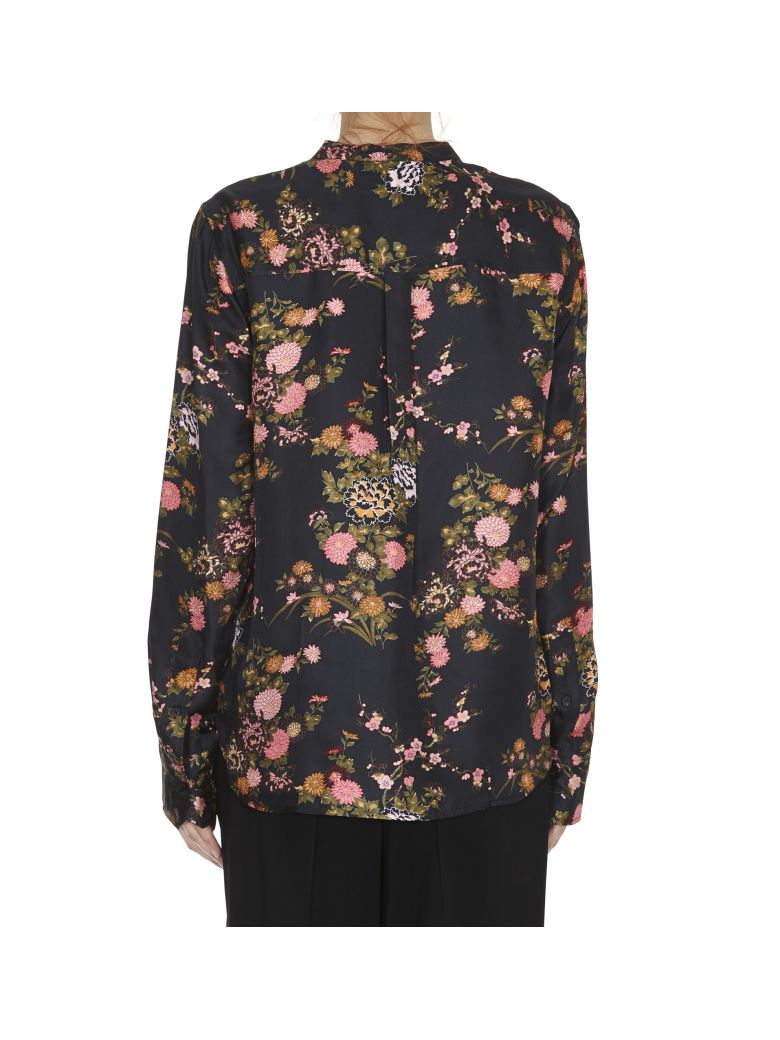 ISABEL MARANT Rusak Floral-Printed Silk Shirt in Black | ModeSens