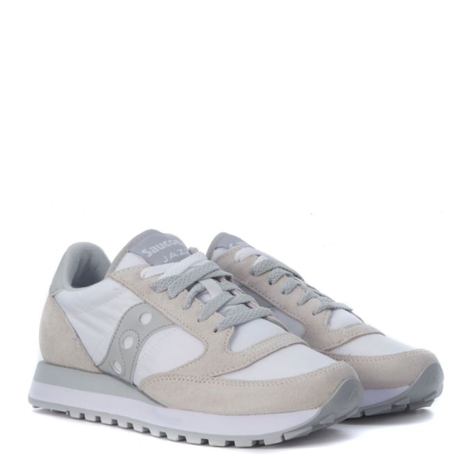 Saucony Jazz Sneaker In Suede And White Nylon展示图