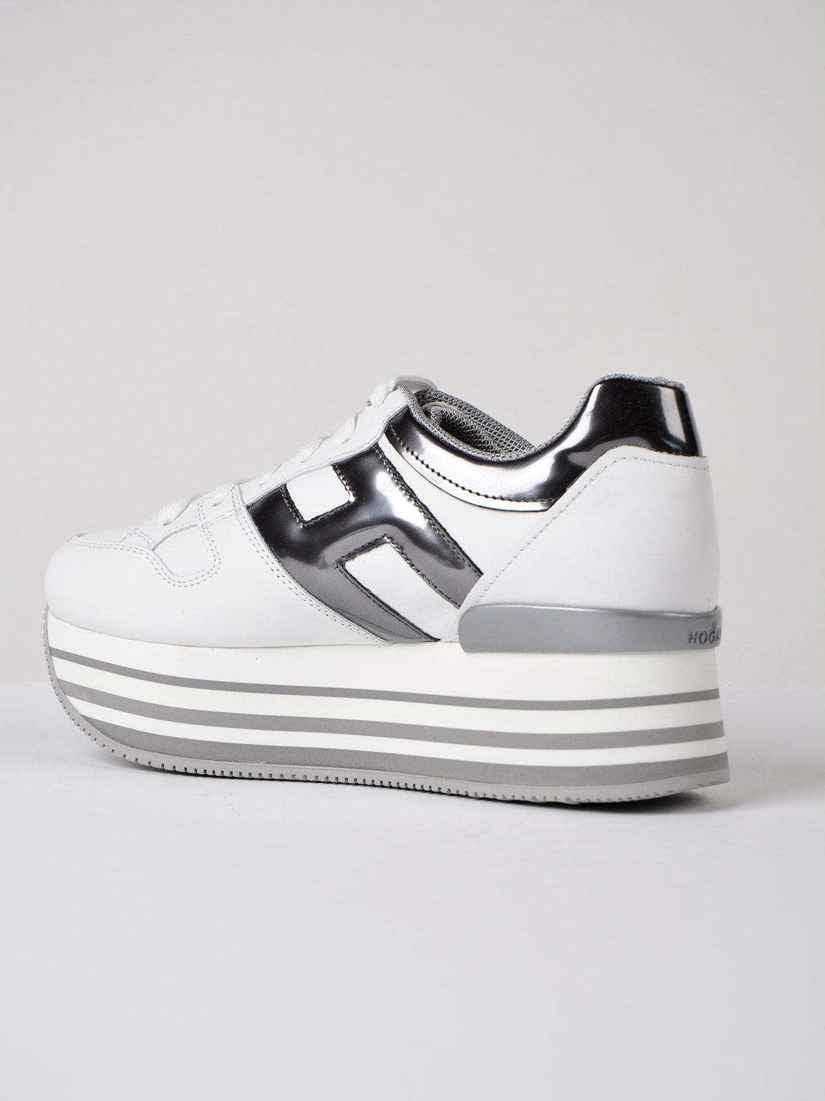 Hogan - Hogan Maxi H222 Platform Sneakers - White, Women's Sneakers ...