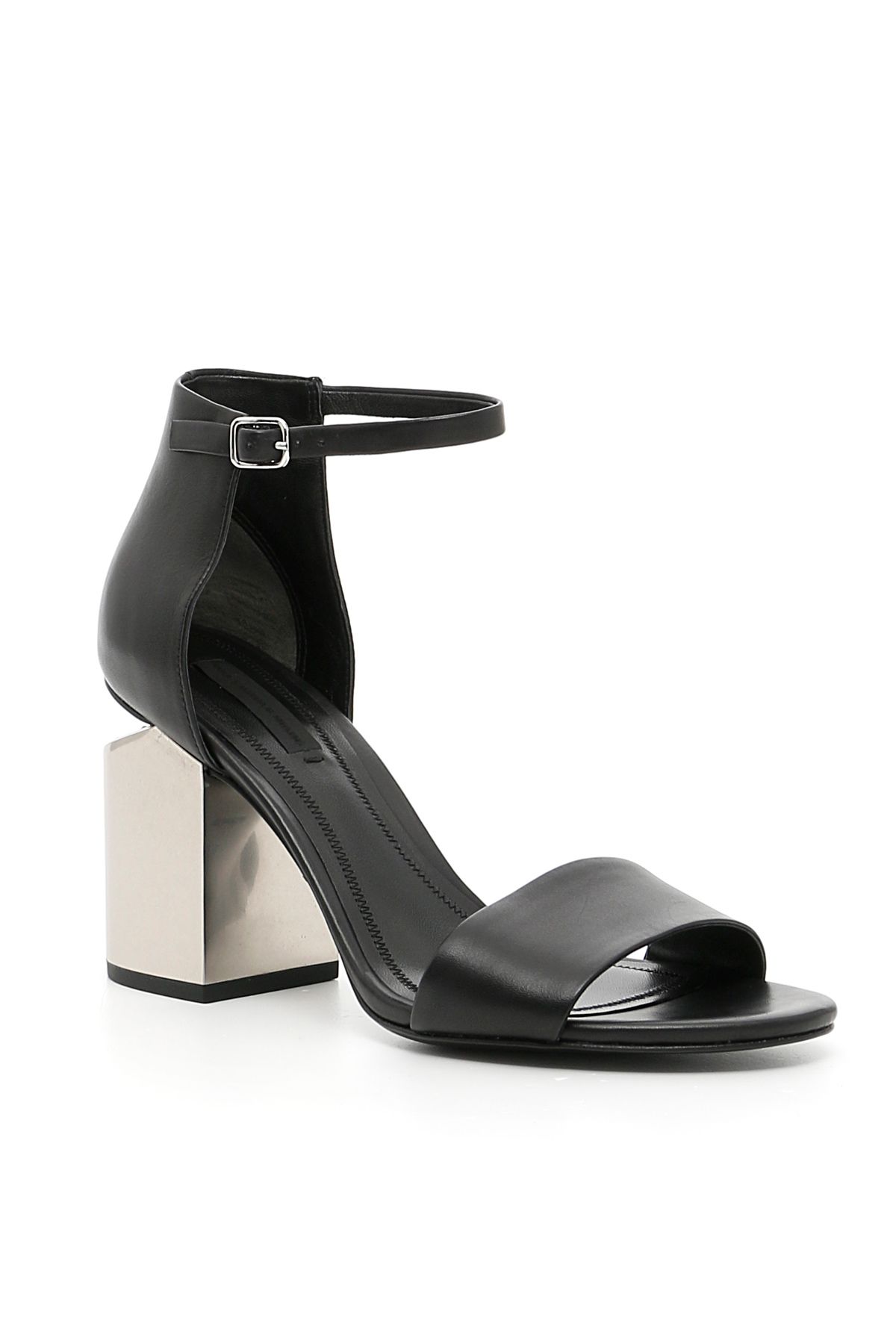 ALEXANDER WANG Abby Leather Sandals in Black | ModeSens