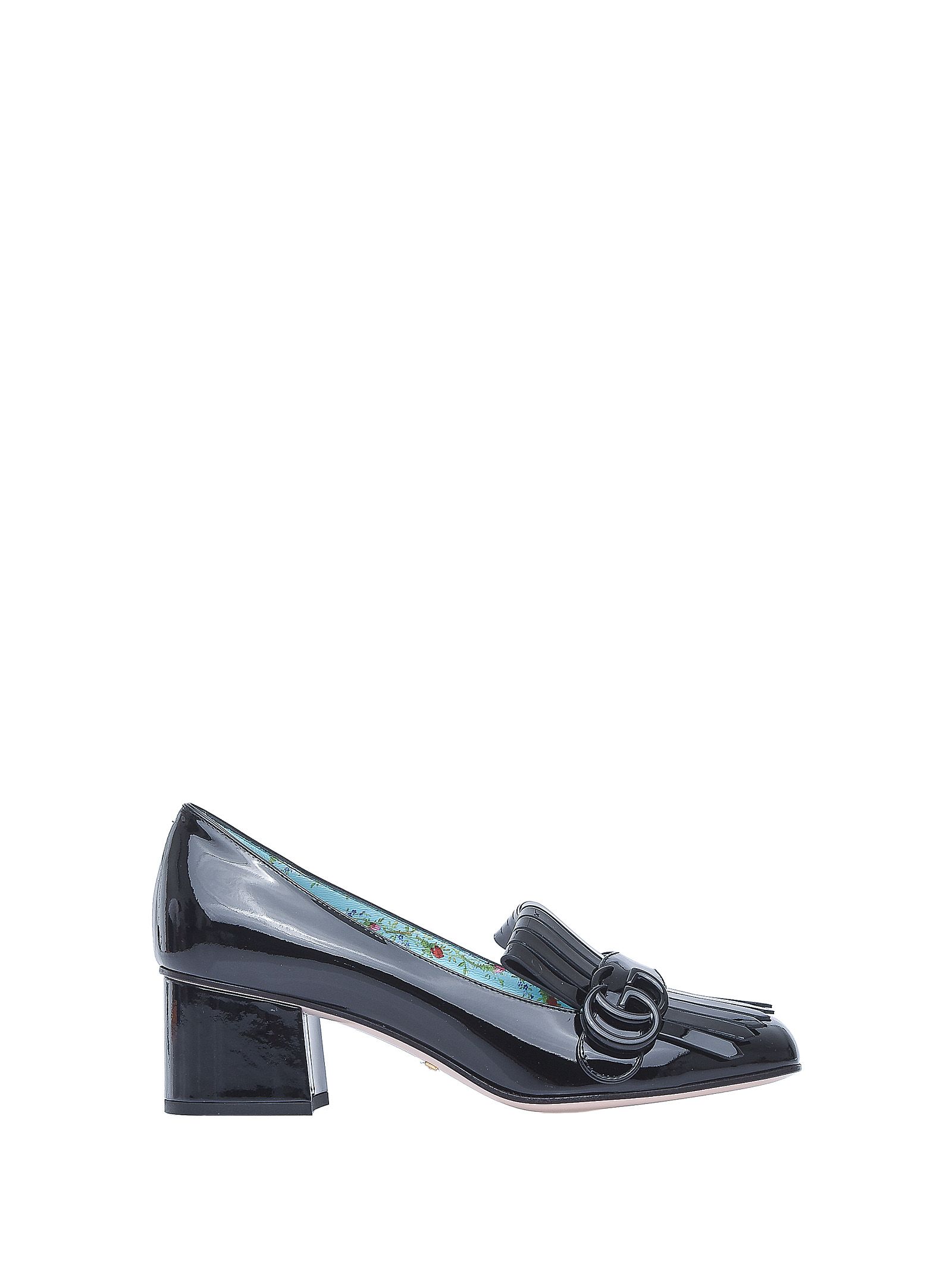 GUCCI Marmont Gg Patent Leather Loafer Pumps in Black | ModeSens