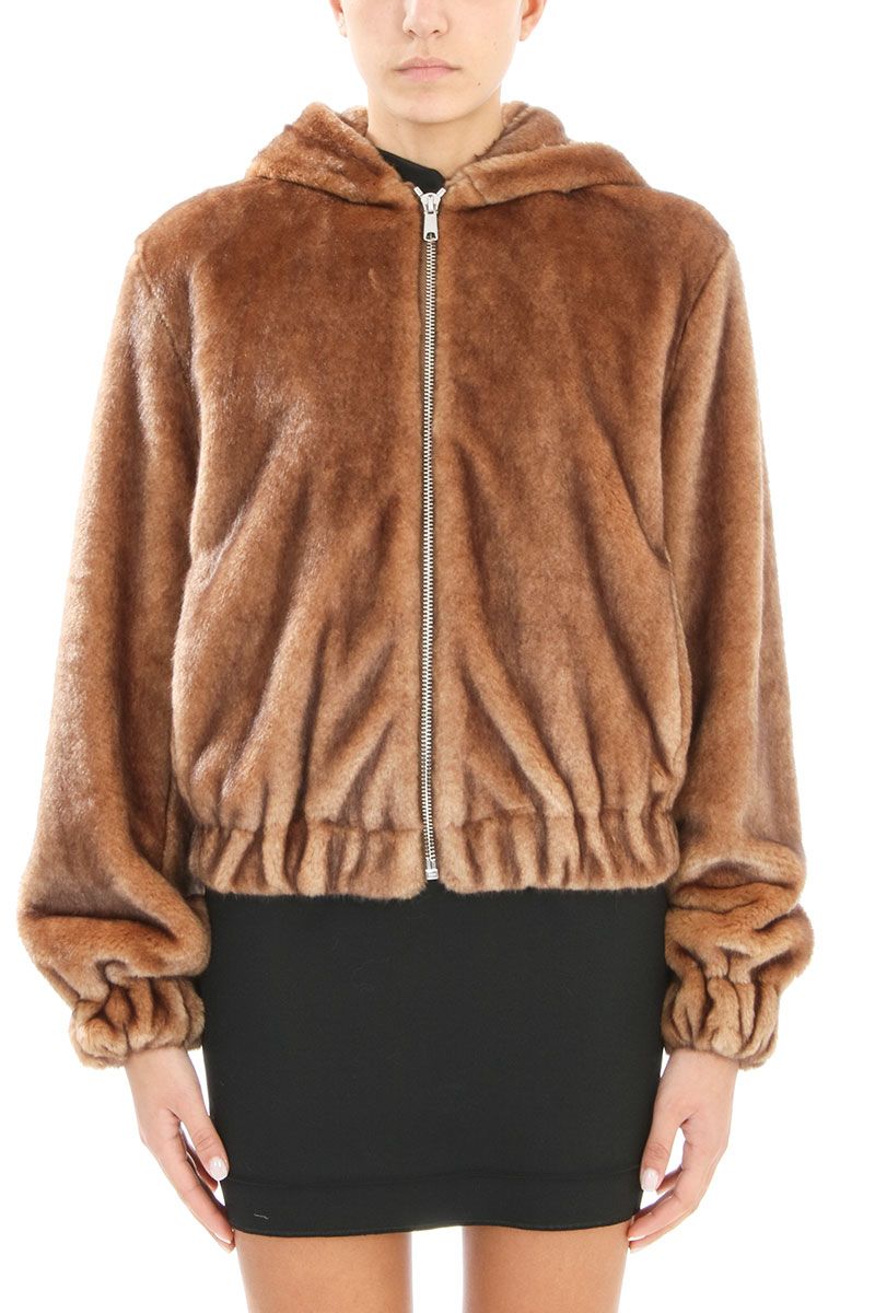 Helmut lang faux outlet mink bomber