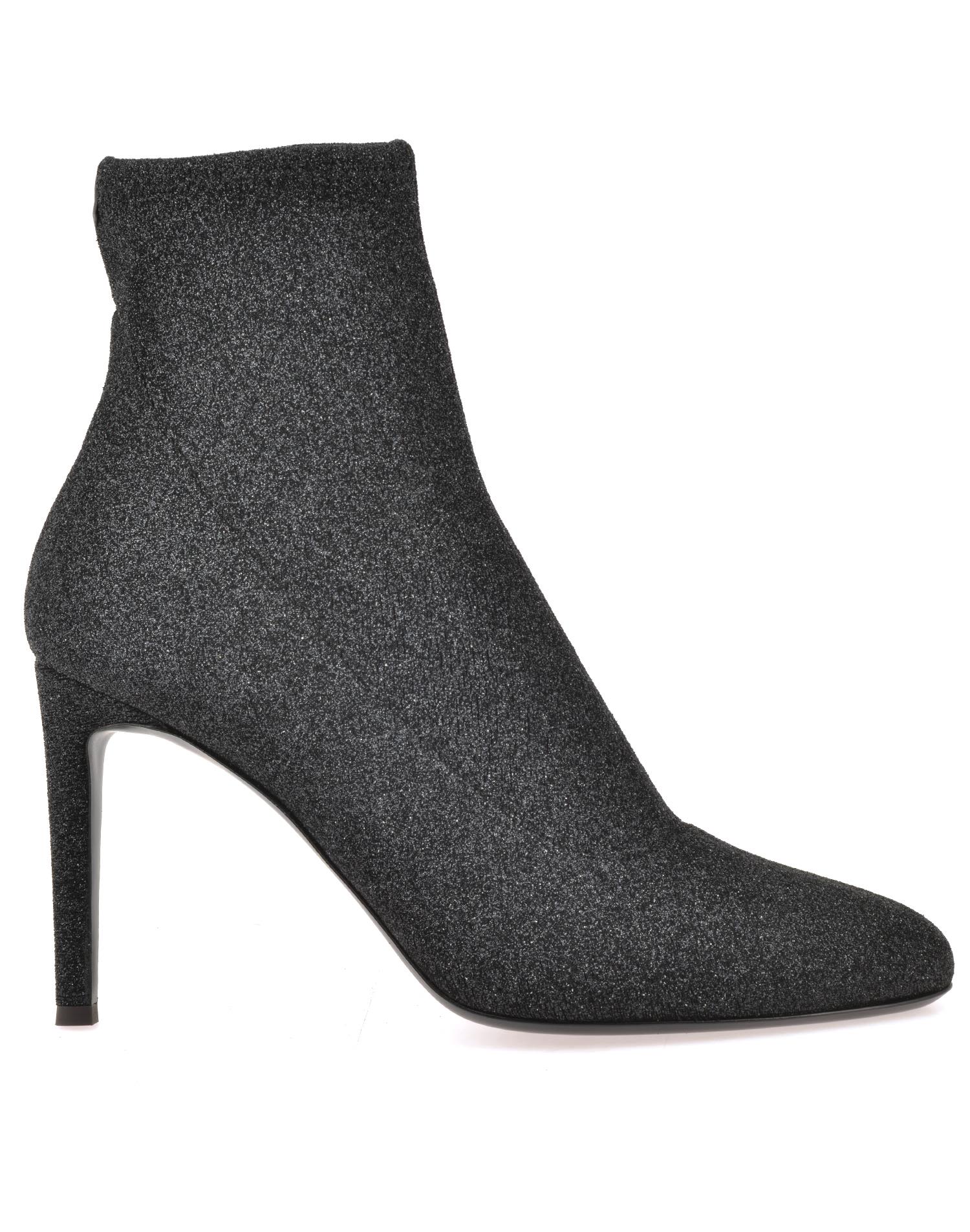 GIUSEPPE ZANOTTI Bimba Glitter High Heel Booties in Black | ModeSens