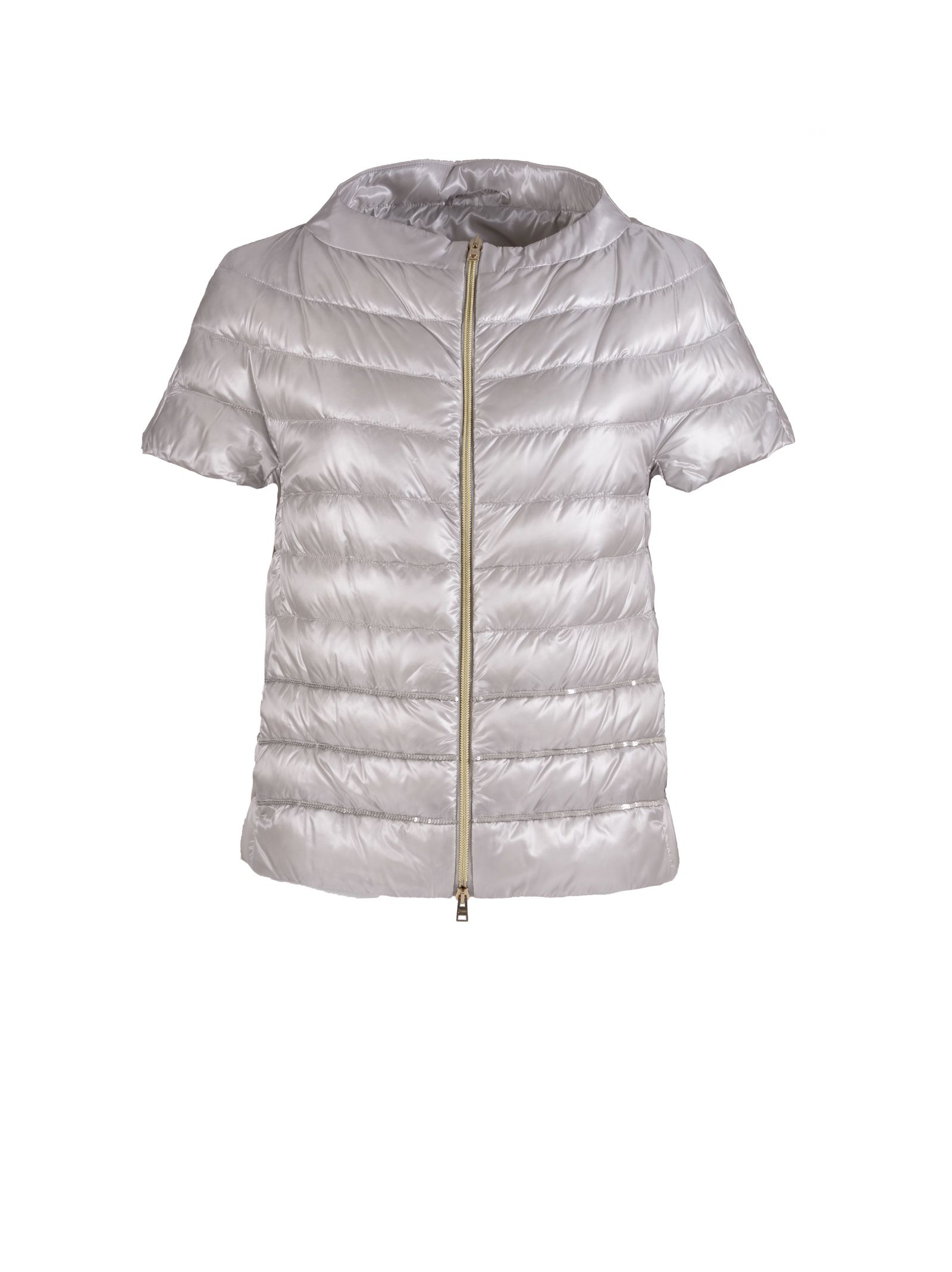 Herno - Herno Short Sleeve Down Jacket - Silver, Women's Down Jackets ...