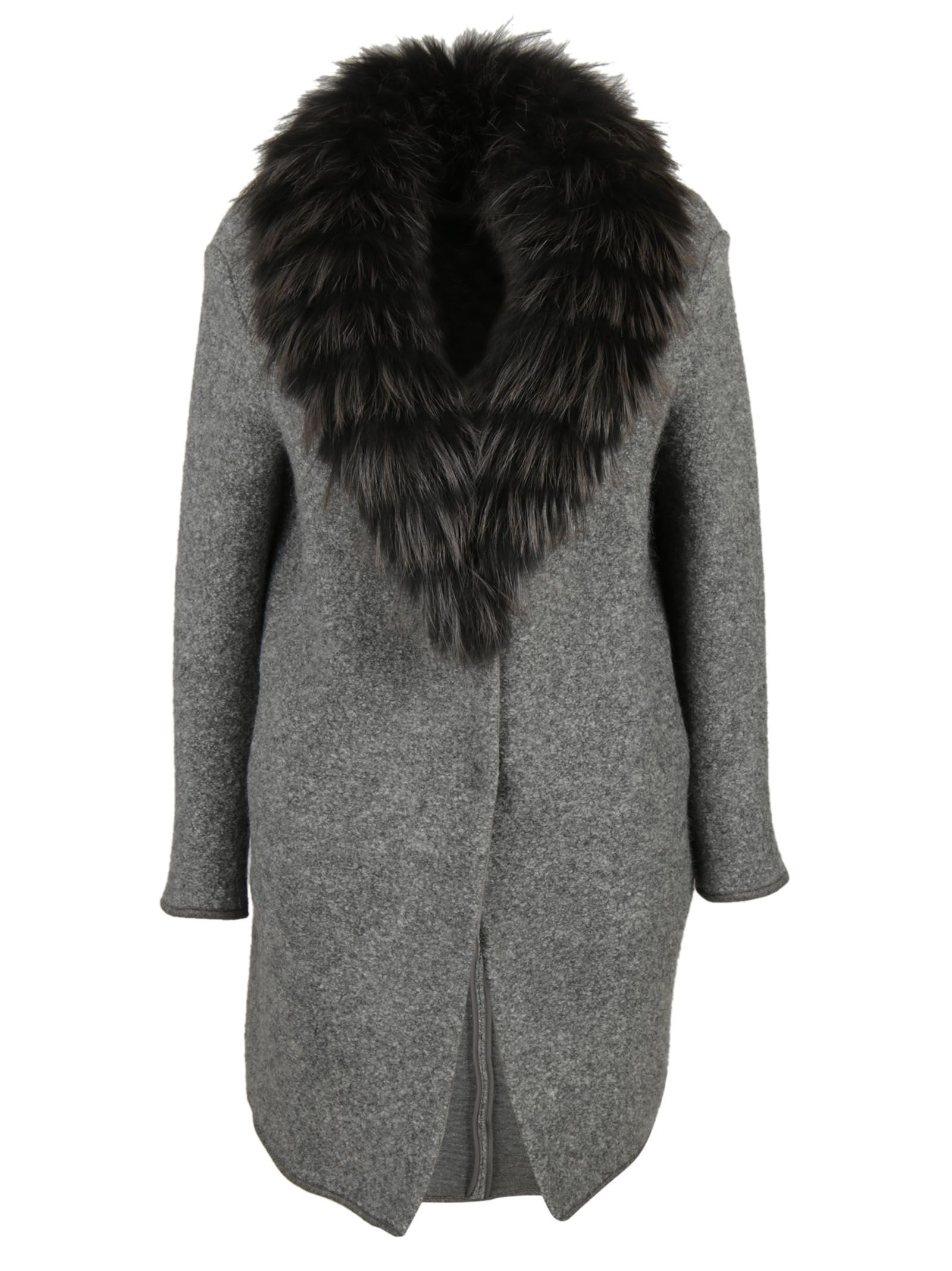 Fabiana Filippi - Fabiana Filippi Fox Fur Coat - Grey, Women's Coats ...