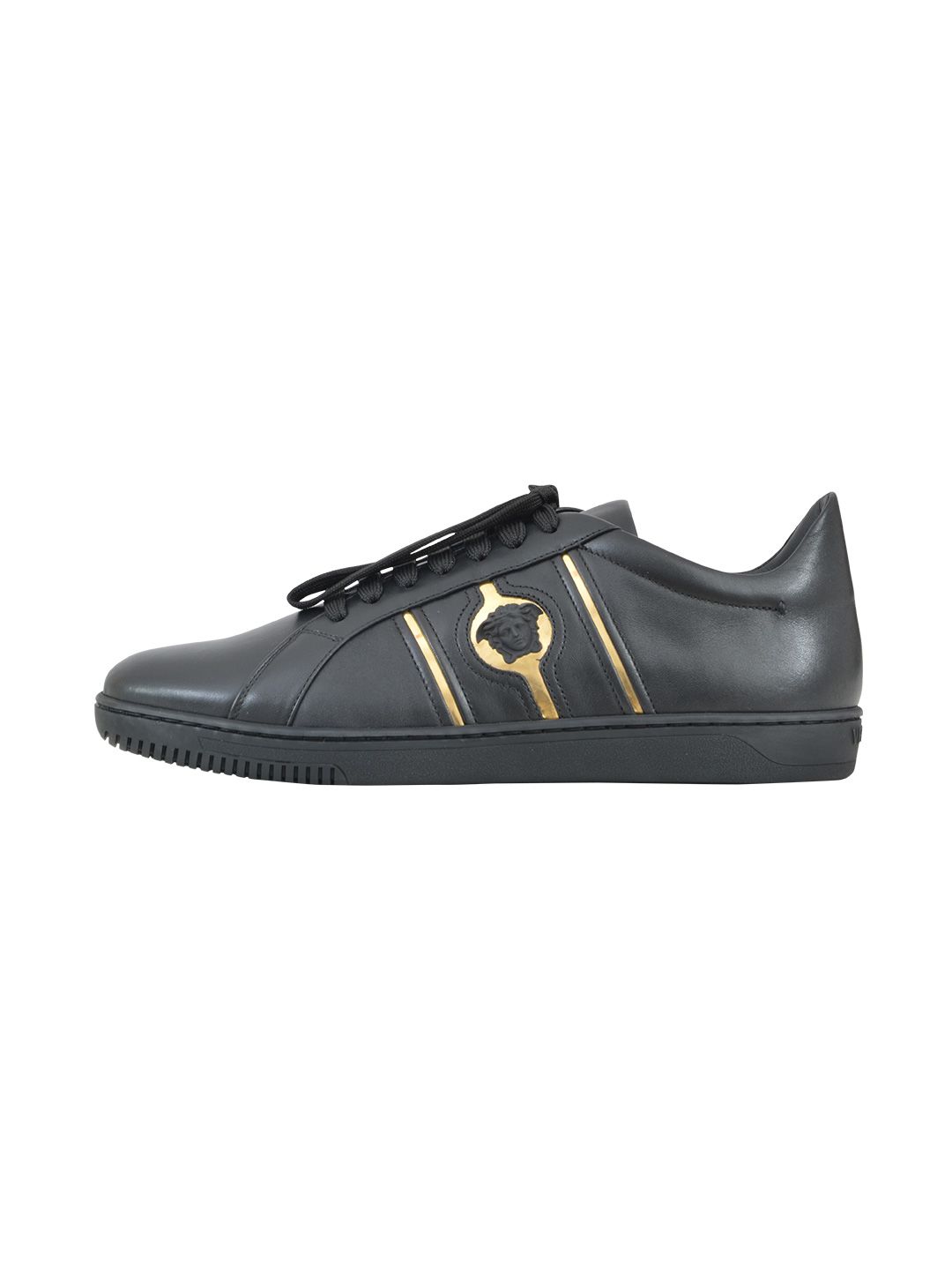 Versace - Versace Low-top Medusa Sneaker - Black/gold, Men's Sneakers ...