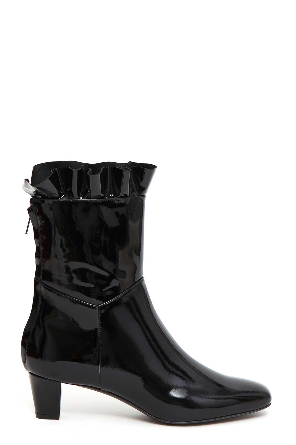 Philosophy Di Lorenzo Serafini Patent Leather Bootie With Frill, $595.5
