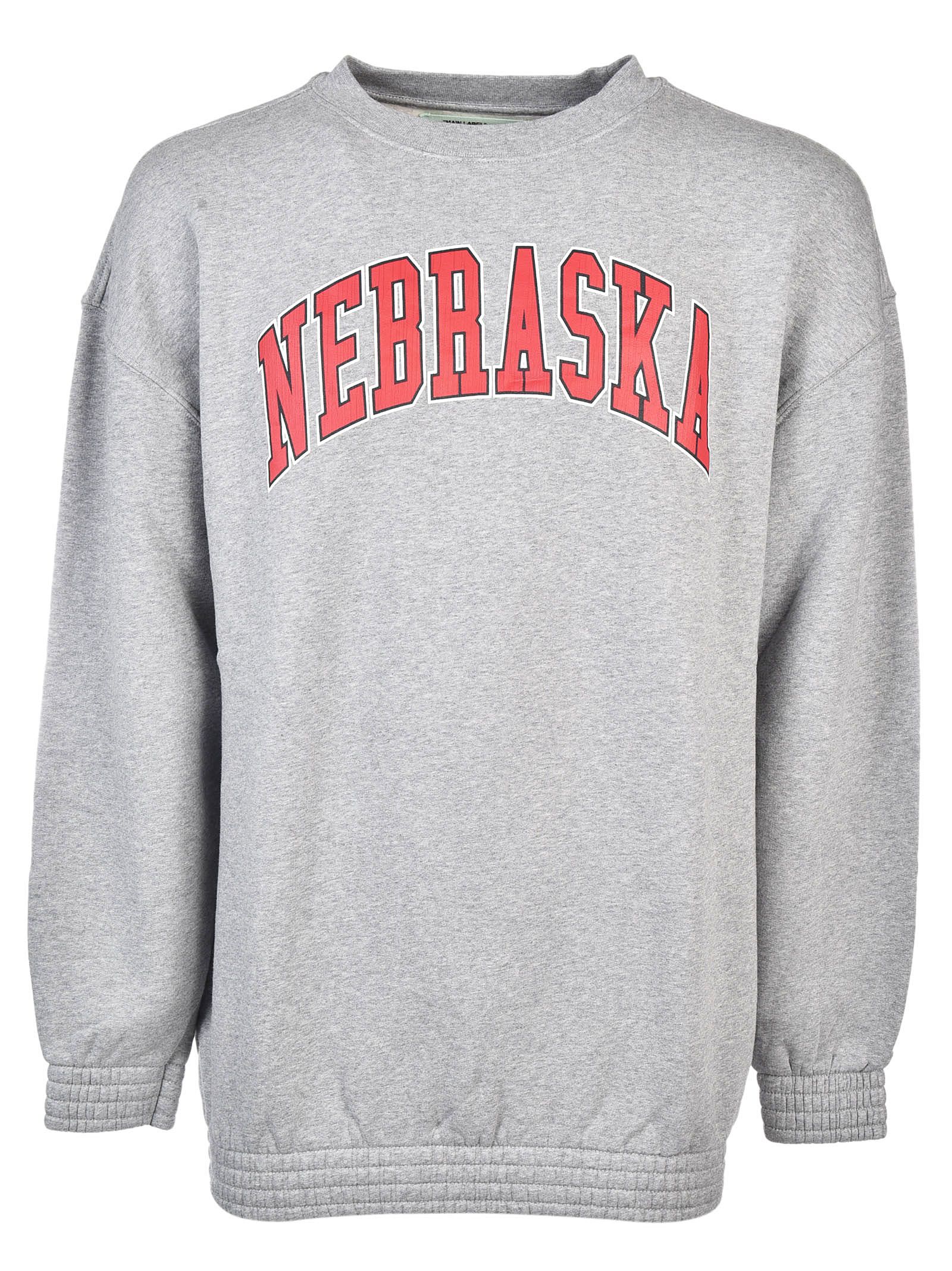Off-White Nebraska Oversized Cotton Sweatshirt In Gray | ModeSens