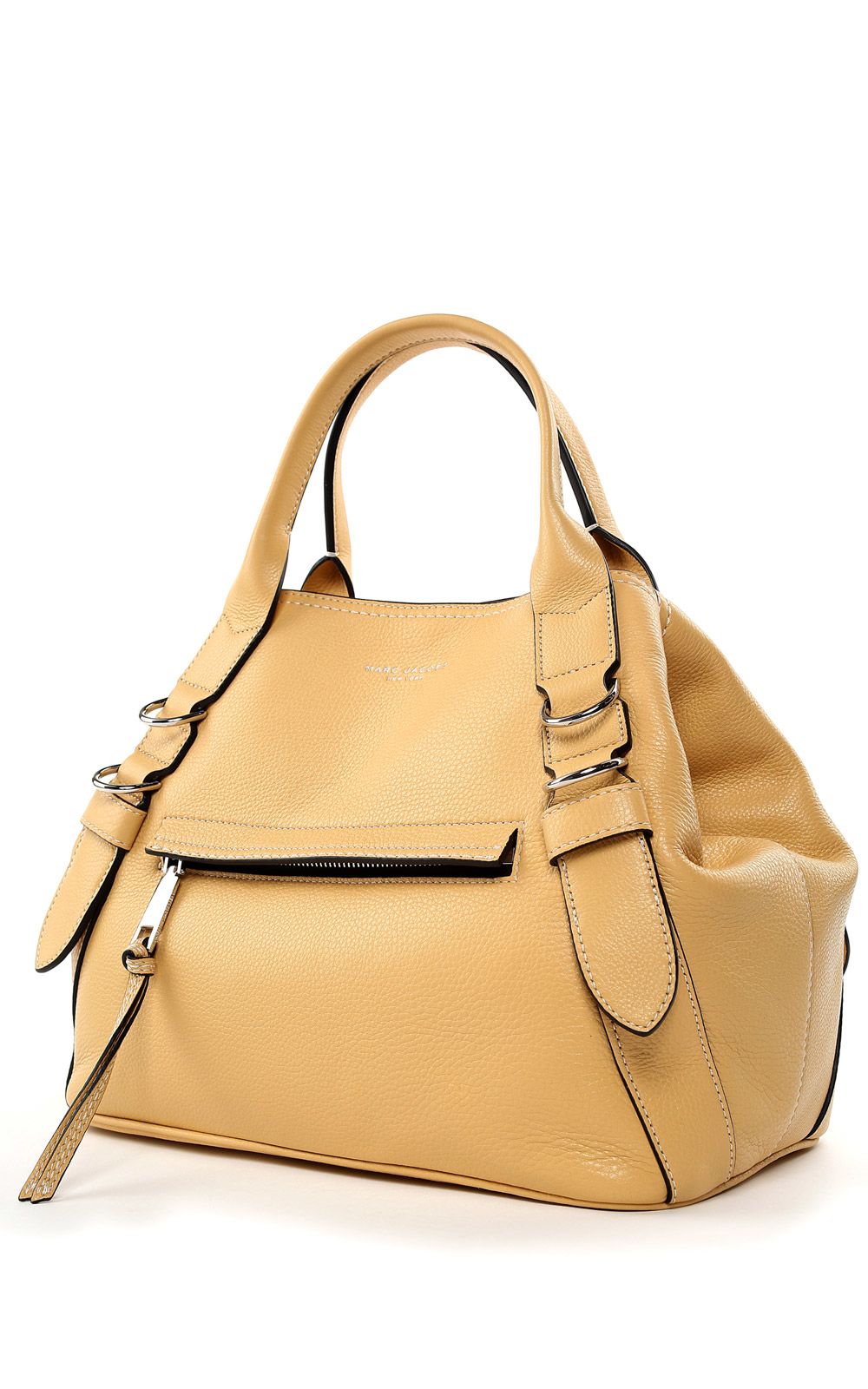 Marc Jacobs - Marc Jacobs The Anchor Pebbled-leather Shopping Bag - Beige, Women&#39;s Shoulder Bags ...