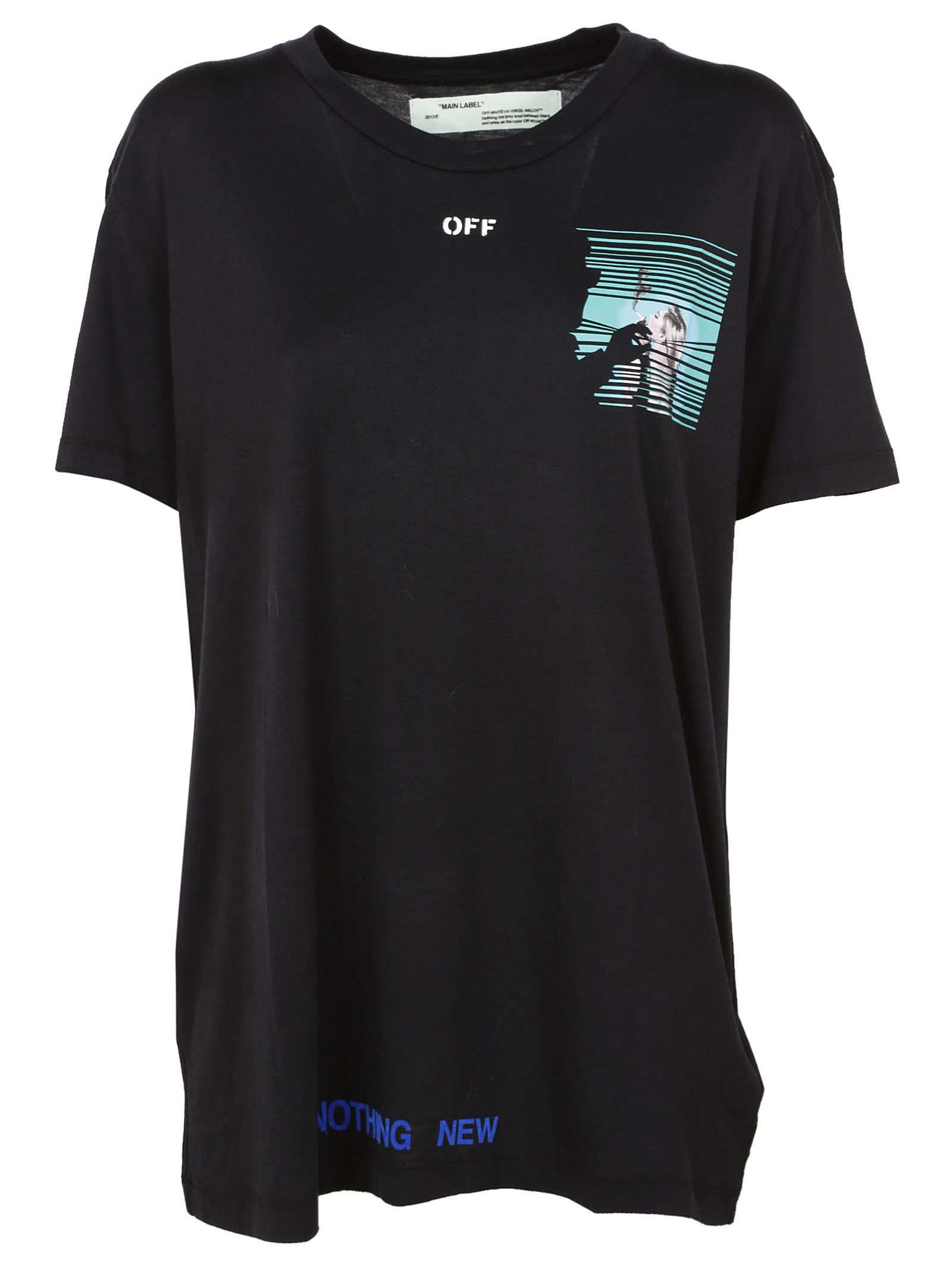 Off-White Nothing New T-Shirt With Peeping Tom Print In Black | ModeSens